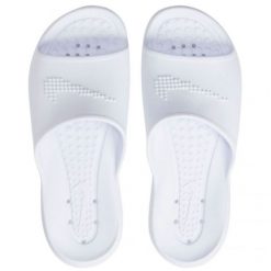 Klapki Nike Victori One Slide CZ7836 100 białe. Białe klapki bez wzorów, z materiału, sportowe, bez obcasa, bez zapięcia. Za 206.26 zł.