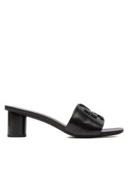 Tory Burch Klapki 147130 Czarny. Czarne klapki Tory Burch, bez wzorów, ze skóry, bez obcasa, bez zapięcia. Za 1,649.00 zł.