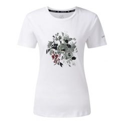 T-shirt Damski Kwiaty Tranquility III. Białe t-shirty Dare 2b, bez wzorów, casualowe, bez kołnierzyka, bez ramiączek. Za 94.99 zł.
