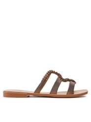 Melissa Klapki Melissa Slide + Bo.Bo. Ad 33862 Brązowy. Brązowe klapki Melissa, bez wzorów, z tworzywa sztucznego, bez obcasa, bez zapięcia. Za 299.99 zł.