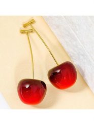 MENTHE À L'O Pozłacane kolczyki rozmiar: onesize. Czerwone kolczyki MENTHE À L'O, pozłacane. Za 135.49 zł.