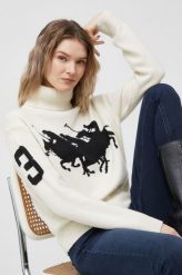 Polo Ralph Lauren sweter wełniany kapsuła Creamy Dreamy damski kolor beżowy z golfem. Brązowe swetry Polo Ralph Lauren, m, bez wzorów, z wełny, bez ramiączek. W wyprzedaży za 1,229.90 zł.
