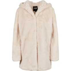 Damska kurtka z kapturem Urban Classics teddy coat. Białe kurtki Urban Classics, na zimę, bez wzorów, z kapturem. Za 326.35 zł.