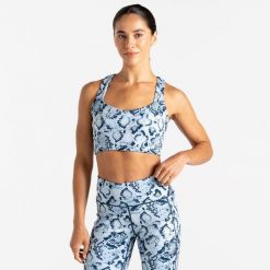 Biustonosz sportowy damski Swift. Niebieskie biustonosze sportowe Dare 2b, bez wzorów, na fitness i siłownię. Za 191.50 zł.