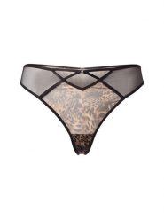 Lascana Stringi Kobiety Dzianina brązowy|czarny wzorzysty, 32/34. Brązowe stringi LASCANA, bez wzorów, z dzianiny. Za 99.95 zł.