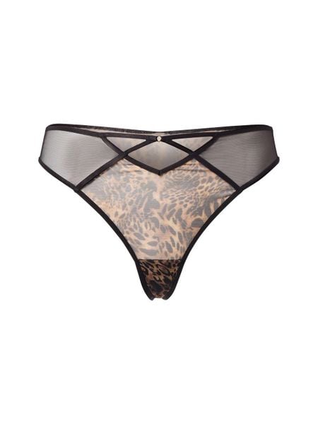 Lascana Stringi Kobiety Dzianina brązowy|czarny wzorzysty, 32/34. Brązowe stringi LASCANA, bez wzorów, z dzianiny. Za 99.95 zł.