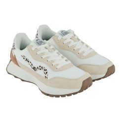 Damskie Zamszowe Buty Sportowe Marine Heritage II Z Nadrukiem Lamparta. Białe buty trekkingowe Regatta, z materiału, bez zapięcia. Za 241.99 zł.