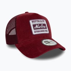 Czapka z daszkiem New Era NE Patch Cord Trucker. Czerwone czapki z daszkiem New Era, bez wzorów. Za 149.99 zł.