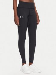 Under Armour Legginsy Rival 1386482 Czarny Slim Fit. Czarne legginsy Under Armour, bez wzorów, z bawełny, sportowe. Za 129.99 zł.