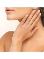 L'atelier précieux Srebrna bransoletka z cyrkoniami rozmiar: onesize. Szare bransoletki l'Atelier precieux, z cyrkonią, srebrne. Za 173.99 zł.