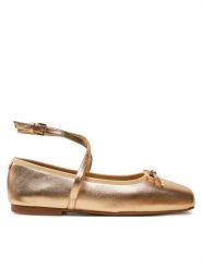 MICHAEL Michael Kors Baleriny Collette Flex Ballet 40T4CTFP1M Złoty. Żółte baleriny MICHAEL Michael Kors, bez wzorów, ze skóry, bez obcasa, bez zapięcia. Za 459.99 zł.