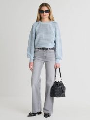 BIG STAR Sweter w kolorze błękitnym rozmiar: L/XL. Niebieskie swetry BIG STAR, l, bez wzorów, retro, bez ramiączek. Za 114.99 zł.