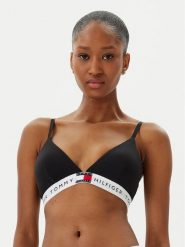 Tommy Hilfiger Biustonosz braletka UW0UW06040 Czarny. Czarne biustonosze Tommy Hilfiger, bez wzorów, z bawełny. Za 99.99 zł.