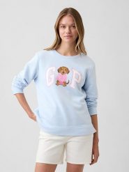 GAP Bluza w kolorze błękitnym rozmiar: XL. Niebieskie bluzy GAP, s, bez wzorów, z materiału, bez ramiączek, bez kaptura. Za 75.34 zł.