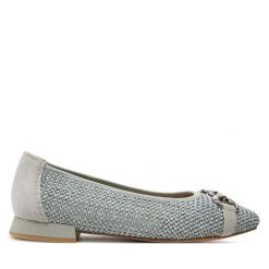 Baleriny Caprice. Niebieskie baleriny Caprice, bez wzorów, bez obcasa, bez zapięcia. Za 269.99 zł.