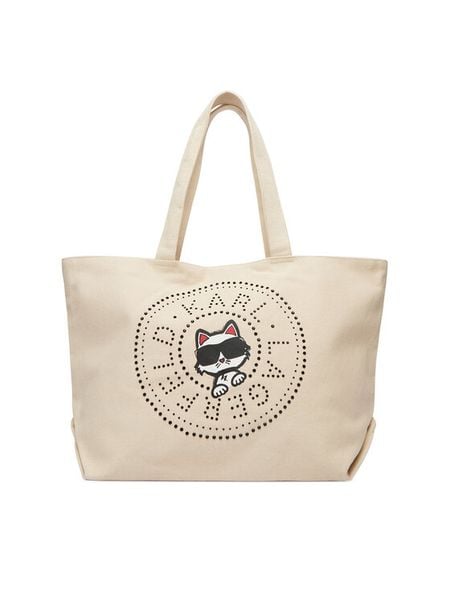 KARL LAGERFELD Torebka B2W50075 Kremowy. Białe shopper bag KARL LAGERFELD, bez wzorów, z materiału, bez dodatków. Za 252.99 zł.