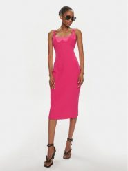 Versace Jeans Couture Sukienka codzienna 76HAO919 Różowy Slim Fit. Czerwone sukienki Versace Jeans Couture, na co dzień, bez wzorów, z jeansu, bez kołnierzyka, bez ramiączek, proste. Za 939.99 zł.