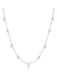 Tamaris Naszyjnik z elementami ozdobnymi - dł. 45 cm rozmiar: onesize. Szare naszyjniki Tamaris, z materiału, z cyrkonią, ze stali. Za 88.02 zł.