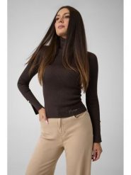 Guess Golf 183992 Brązowy Classic Fit. Brązowe swetry Guess, s, z aplikacjami, bez ramiączek. Za 344.99 zł.