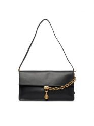 Tommy Hilfiger Torebka Crest Leather Conv Shoulder Bag AW0AW19015 Czarny. Czarne torebki klasyczne Tommy Hilfiger, bez wzorów, ze skóry, bez dodatków. Za 949.99 zł.