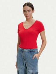 Tommy Jeans T-Shirt DW0DW17385 Czerwony Slim Fit. Czerwone t-shirty Tommy Jeans, xl, bez wzorów, z bawełny, bez kołnierzyka, bez ramiączek. Za 149.99 zł.