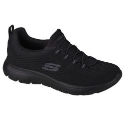 Buty sportowe Sneakersy damskie, Skechers Summits Fast Attraction. Czarne buty sportowe lifestyle Skechers, bez wzorów, casualowe, bez zapięcia. Za 259.99 zł.