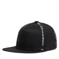 Czapka z daszkiem EA7 Emporio Armani. Czarne czapki z daszkiem EA7 Emporio Armani, bez wzorów. Za 229.99 zł.