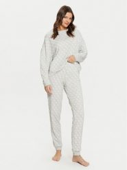 Guess Piżama O5RX09 KCMB2 Szary Regular Fit. Szare piżamy Guess, m, z aplikacjami, z syntetyku, bez kołnierzyka, bez ramiączek. Za 219.99 zł.