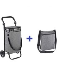 Wenko Wózek w kolorze szarym na zakupy - 45 x 95 x 28 cm rozmiar: onesize. Szare shopper bag WENKO, bez wzorów, duże, bez dodatków. Za 217.99 zł.