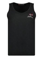 Geographical Norway Top "Jupette" w kolorze czarnym rozmiar: XL. Czarne topy Geographical Norway, xl, bez wzorów, z bawełny, bez kołnierzyka, bez ramiączek. Za 41.79 zł.