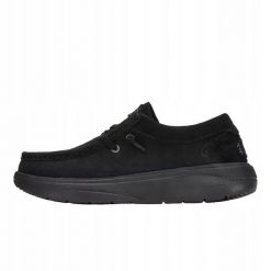 HEYDUDE Damskie Mokasyny Wendy Comf Suede. Czarne mokasyny Hey dude, bez wzorów, z materiału. Za 419.00 zł.