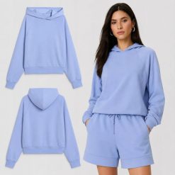 BLUZA DAMSKA 4F DRESOWA NIEROZPINANA Z KAPTUREM Z MODALEM KOLOR NIEBIESKI. Niebieskie bluzy z kapturem 4f, l, bez wzorów, z dresówki, z kapturem, do biegania. Za 136.00 zł.