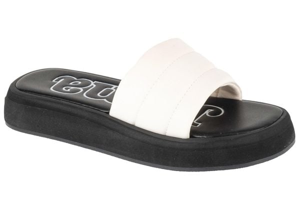 Klapki na basen damskie, S.Duna Lady 25 SDUNLS. Białe klapki Joma, bez wzorów, z materiału, sportowe, bez obcasa, bez zapięcia. Za 59.99 zł.