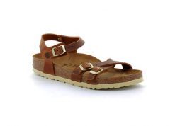 Klapki Birkenstock Kumba Brązowe Damskie. Brązowe klapki Birkenstock, bez wzorów, z materiału, bez obcasa, bez zapięcia. Za 875.00 zł.