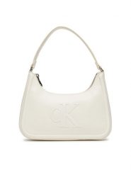 Calvin Klein Torebka Bold Ck Small Shoulder Bag LV04F3230G Biały. Białe torebki klasyczne Calvin Klein, bez wzorów, ze skóry, bez dodatków. Za 319.99 zł.