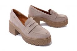 MACIEJKA 05999-04/00-5 beż, półbuty damskie. Brązowe półbuty wsuwane Maciejka, bez wzorów, ze skóry, bez obcasa. Za 354.90 zł.