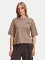 The North Face T-Shirt NF0A8JAP Beżowy ciemny Boxy Fit. Brązowe t-shirty The North Face, l, bez wzorów, z bawełny, bez kołnierzyka, bez ramiączek. Za 169.99 zł.