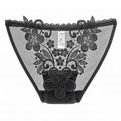 Figi z haftem i prześwitującym materiałem Pakize. Figi Intica, bez wzorów, z tkaniny. Za 69.00 zł.