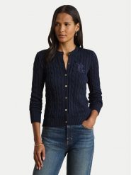 LAUREN RALPH LAUREN Kardigan 200P14040002 Granatowy Regular Fit. Niebieskie swetry Lauren Ralph Lauren, xl, bez wzorów, z wiskozy, bez ramiączek. Za 949.99 zł.