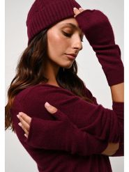 AUTHENTIC CASHMERE Kaszmirowe ocieplacze "Serre" w kolorze bordowym rozmiar: onesize. Czerwone rękawiczki AUTHENTIC CASHMERE, bez wzorów, z kaszmiru. Za 119.12 zł.