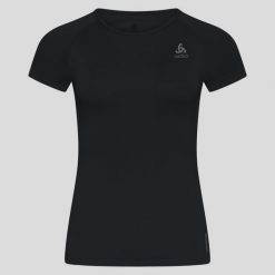 Koszulka damska Odlo BL TOP crew neck s/s PERFORMANCE X-LIGHT. Czarne topy ODLO, s, bez wzorów, sportowe, bez kołnierzyka, bez ramiączek. Za 249.99 zł.