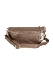 Anna Morellini Skórzana saszetka "Azzurra" w kolorze jasnobrązowym - 21 x 13 x 6 cm rozmiar: onesize. Brązowe nerki i saszetki Anna Morellini, bez wzorów, z materiału, sportowe, bez dodatków. Za 130.99 zł.