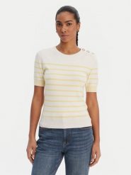 Morgan Sweter 251-MTERI Żółty Slim Fit. Żółte swetry Morgan, s, bez wzorów, z wiskozy, bez ramiączek. Za 189.99 zł.