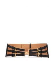 Elisabetta Franchi Pasek Damski CT-10S-62E2-V220 Czarny. Czarne paski Elisabetta Franchi, bez wzorów, ze skóry. Za 939.99 zł.