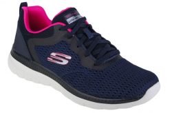 Buty sportowe Sneakersy damskie, Skechers Bountiful-Quick Path. Czarne buty treningowe Skechers, bez wzorów, z materiału, przed kostkę, bez zapięcia, trekkingowe. Za 169.00 zł.