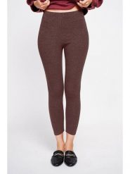 ASSUILI Legginsy w kolorze brązowym rozmiar: 38. Brązowe legginsy Assuili, bez wzorów, z bawełny, klasyczne. Za 78.99 zł.