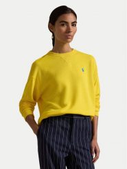 Polo Ralph Lauren Bluza 211935582012 Żółty Regular Fit. Żółte bluzy Polo Ralph Lauren, xs, bez wzorów, z bawełny, bez kaptura. Za 519.99 zł.