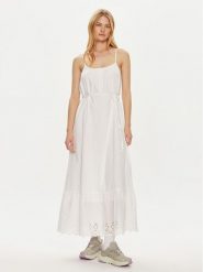 ONLY Sukienka letnia Lou 15313166 Biały Regular Fit. Białe sukienki ONLY, s, bez wzorów, z bawełny, bez kołnierzyka, bez ramiączek. Za 129.99 zł.