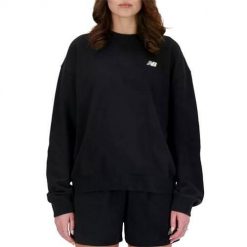 Bluza sportowa damska New Balance WT41508BK. Czarne bluzy bez kaptura New Balance, m, bez wzorów, bez kaptura, trekkingowe. Za 326.00 zł.
