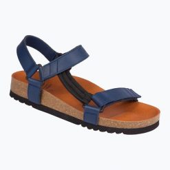 Sandały Scholl Heaven Ad Med. Niebieskie sandały Scholl, bez wzorów, sportowe, bez obcasa, bez zapięcia. Za 249.99 zł.